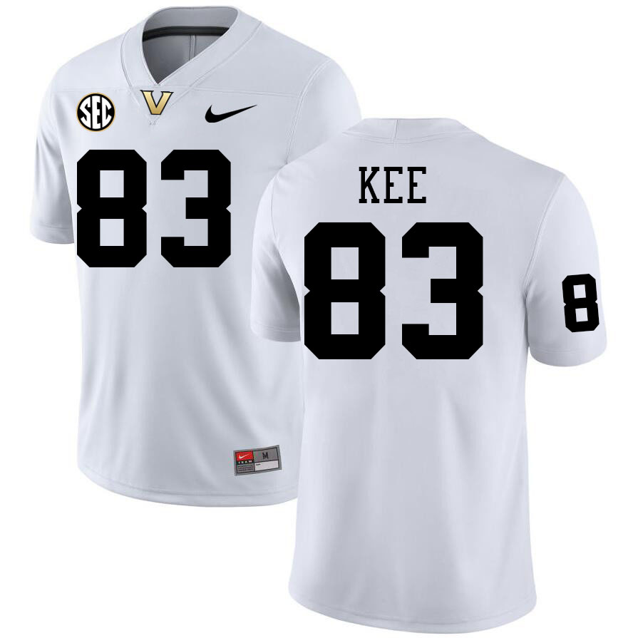 Vanderbilt Commodores #83 Derek Kee College Football Jerseys Stitched-White